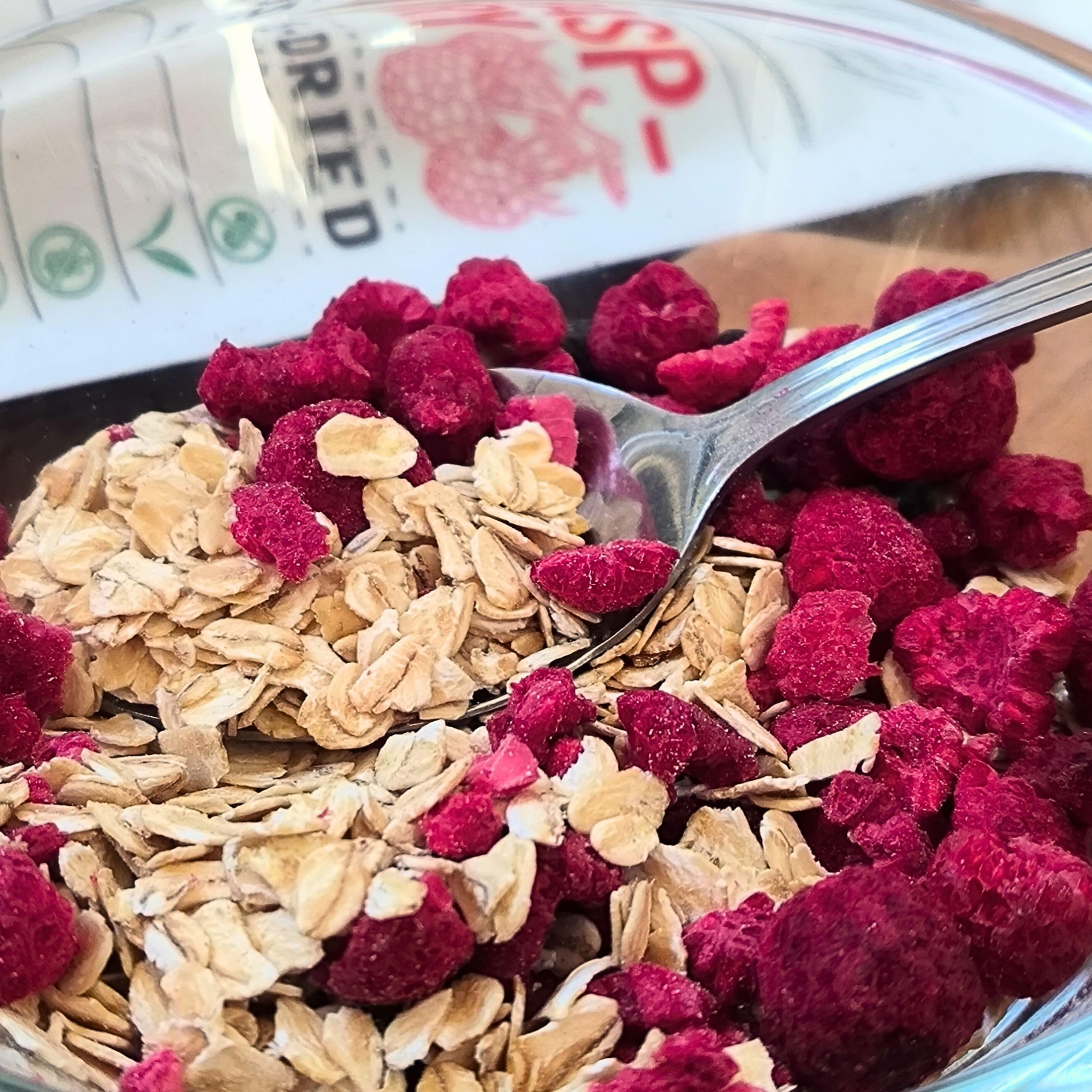 Gefriergetrocknete Himbeeren Gebrochene Stücke | XXL 500g Trockenfrüchte Gefriergetrocknet | Getrocknete Himbeeren Glutenfrei Gefriergetrocknete Früchte | Freeze Dried Fruit | Freeze Dried Raspberry