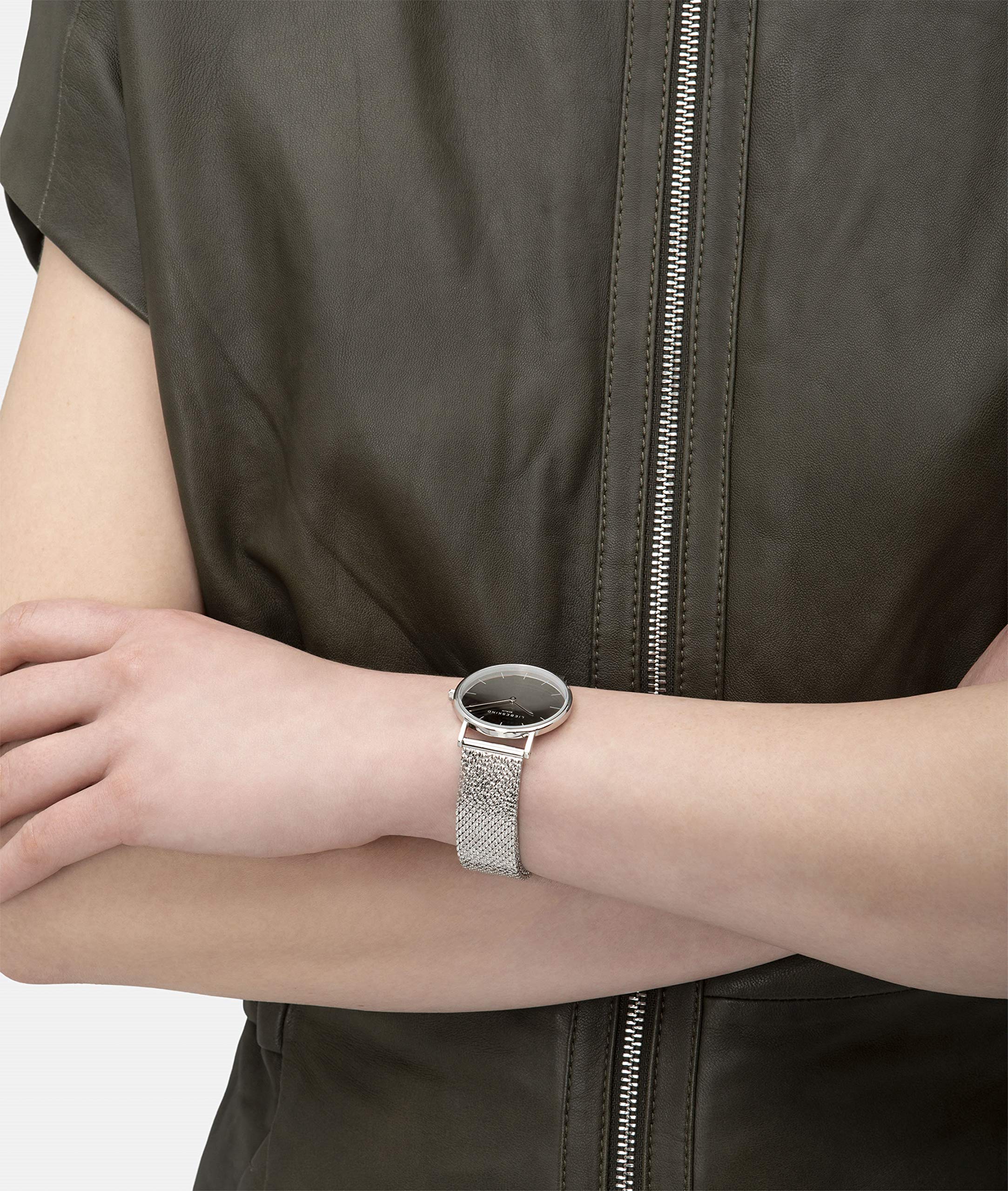 Liebeskind Berlin Zegarek Damski – Okrągły Zegarek Kwarcowy 34 Mm – Glitter Bransoleta Mesh – 5 Atm Wodoodporny – Nowoczesny & Elegancki – Dostępne W Różnych Kolorach