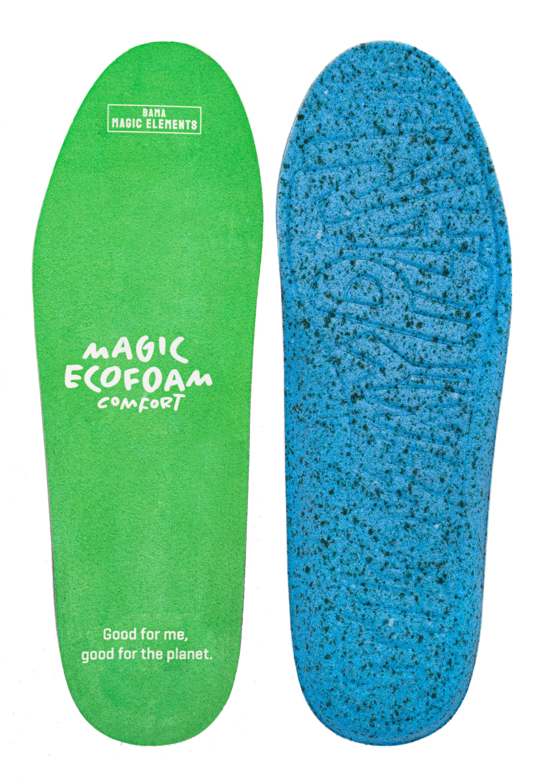 BamaMagic Soft Comfort Sole, Recycled Ecofoam Insoles with Micro-Air Chambers for Soft Cushioning Comfort - Green/Blue