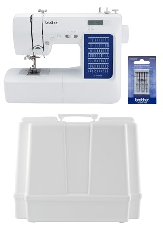 Image of Brother CS7000X Computerized Sewing and Quilting Machine, Hard Plastic Storage and Carry Case, and 5-Piece Sewing Machine Needles