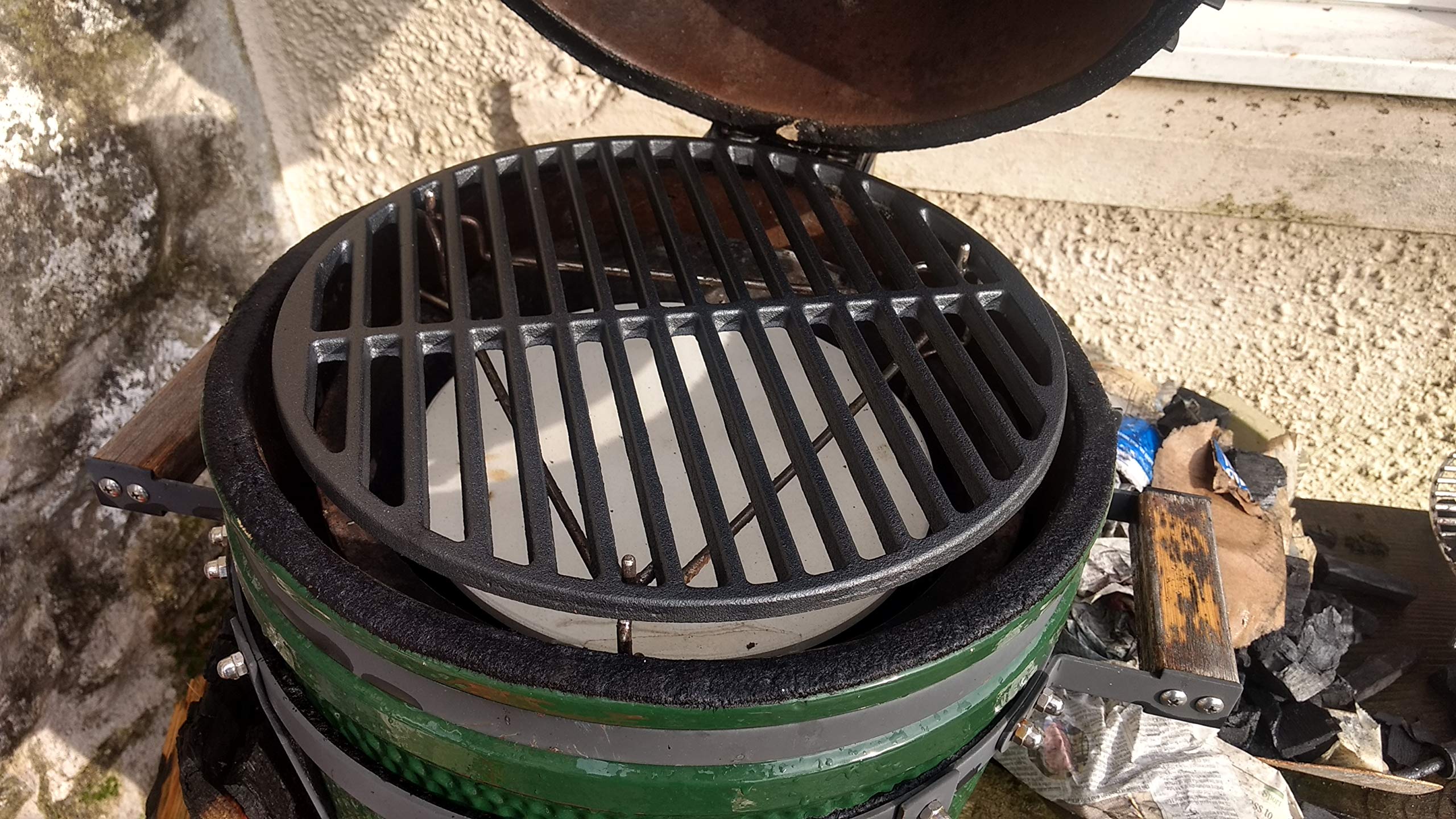 Ynni Kamado 50 cm Heavy Duty 6 kg rotonda in ghisa griglia barbecue TQZW23 per 23/61 cm Kamado
