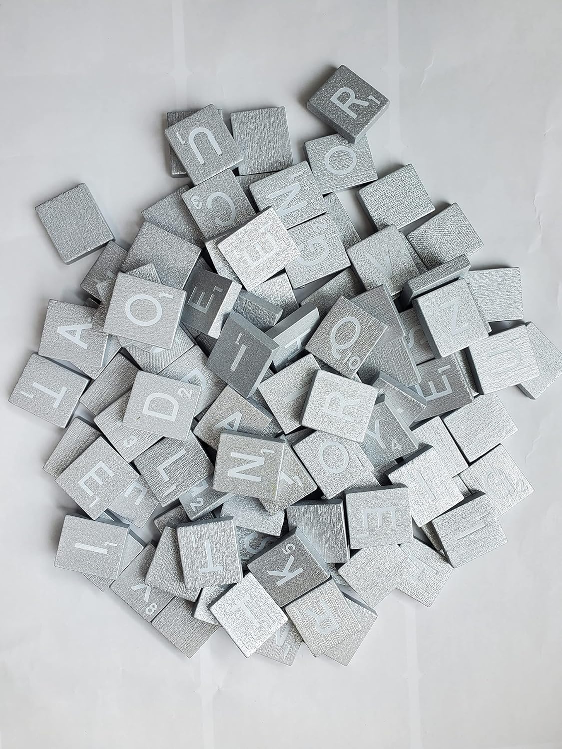 Wood Scrabble Tiles Set 100 Tiles ~ Game Replacement, Scrapbooking, Crafts, Messages, Etc. (200 Pastel Pink (2 Packages of 100 Letters), Pastel Pink)