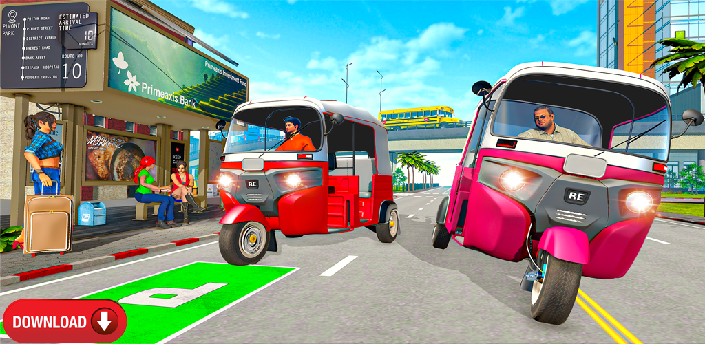 Real Tuk Tuk Auto Rickshaw 3D, Modern Tuk Tuk Rickshaw Driving Games ...