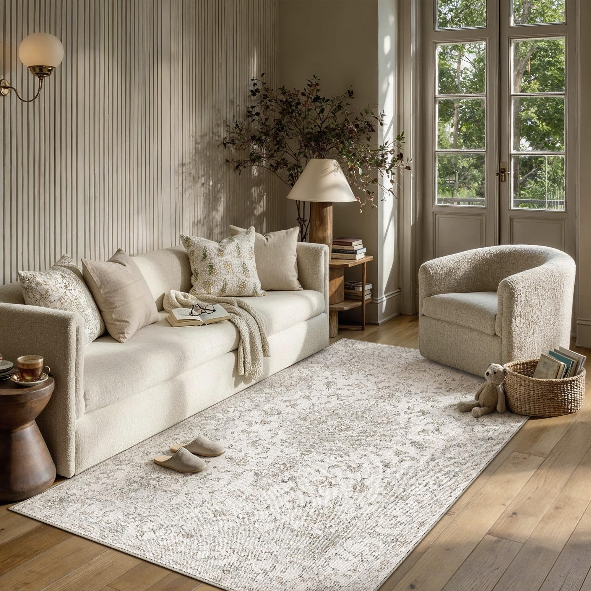 PureCozy Vintage Beige Rugs Living Room 120x170cm Area Rug — image 1