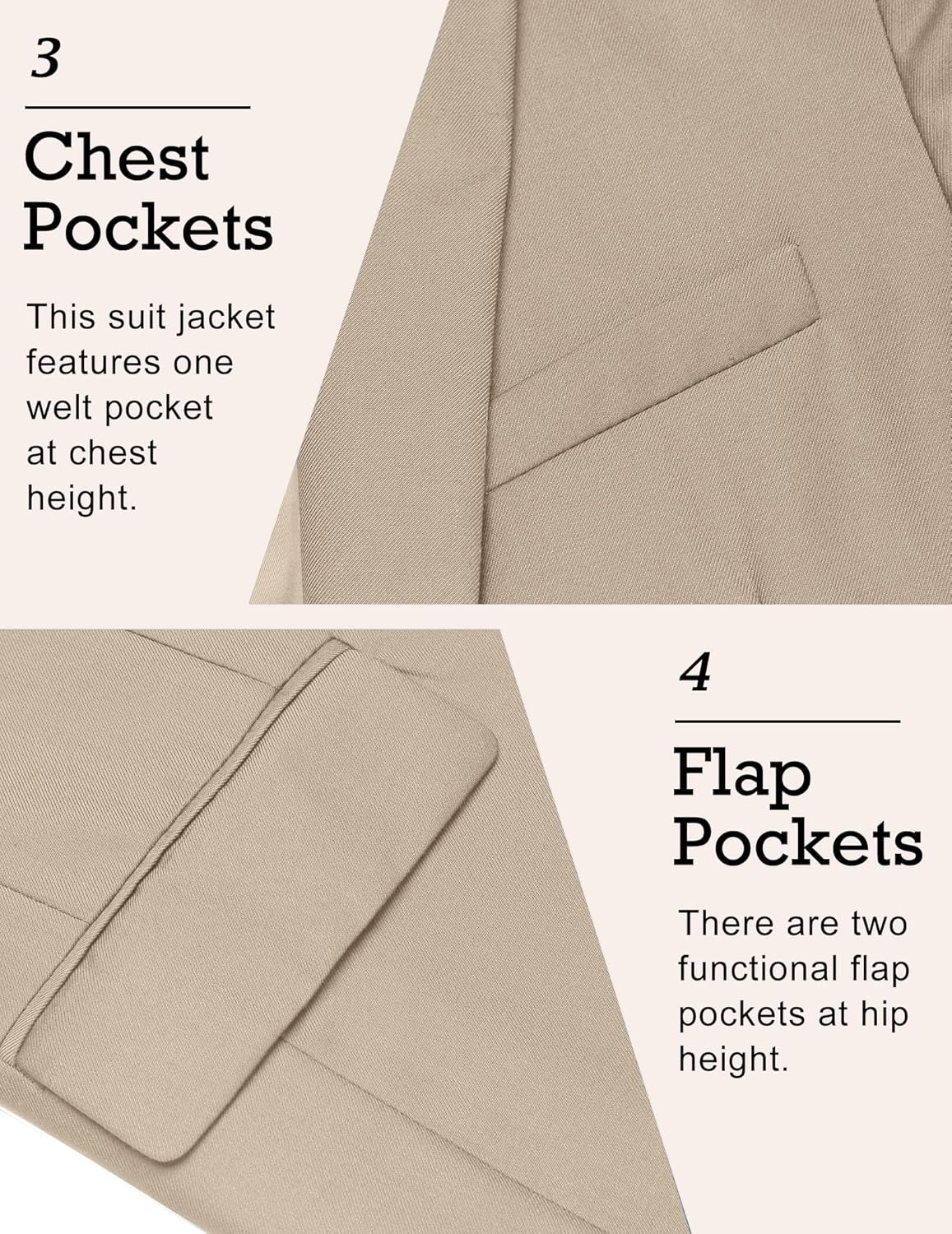 COOFANDY Mens Sport Coat Casual Blazer One Button Business Suit Jacket - Image 5