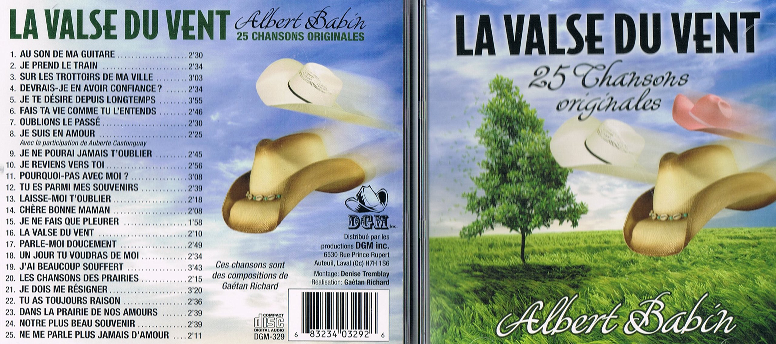LA VALSE DU VENT, 25 CHANSONS ORIGINALES (2015) - ALBERT BABIN [Audio CD] Albert Babin
