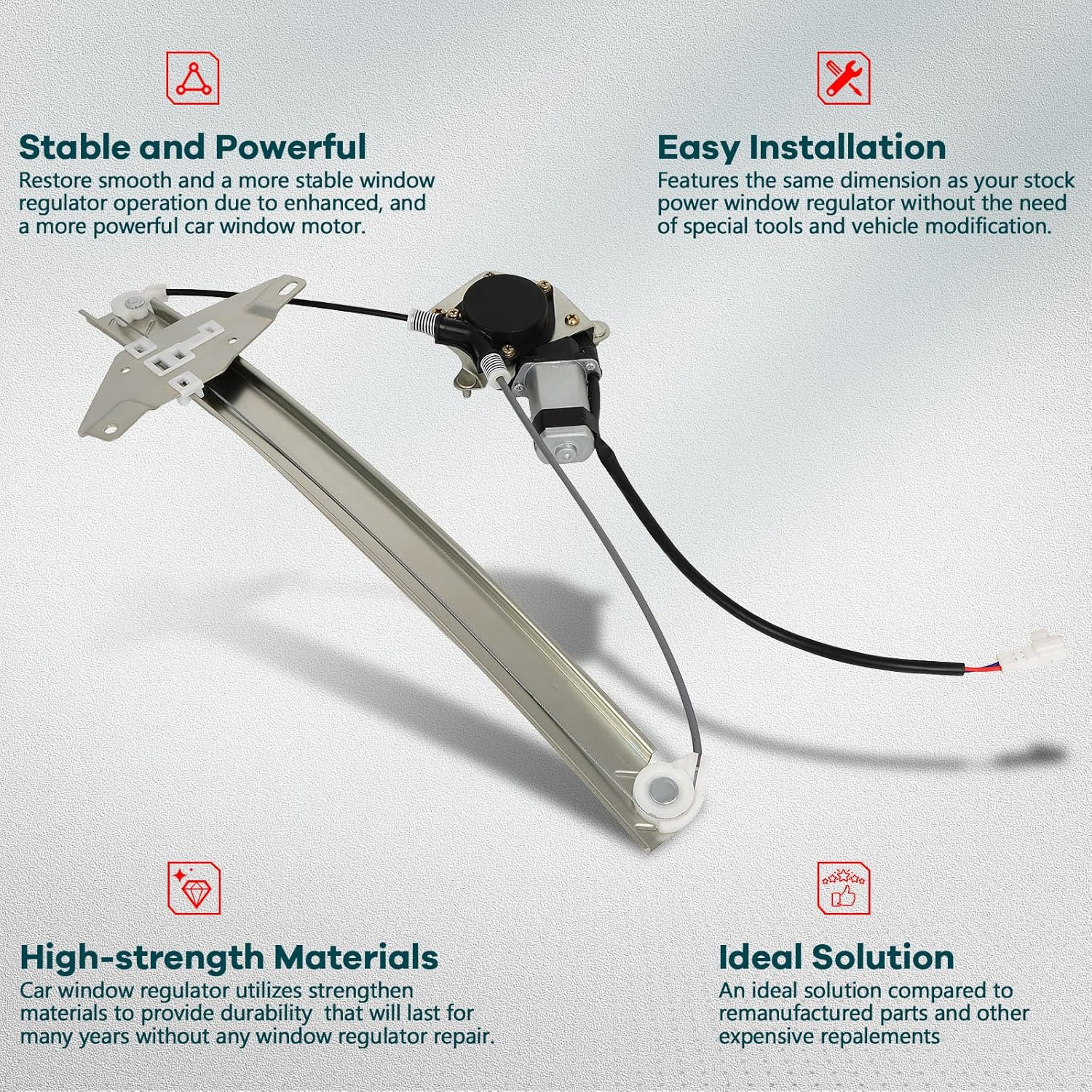 FINDAUTO 741-912 Power Window Regulator Front Left Side fit for 1995-1999 for Toyota Avalon with Motor