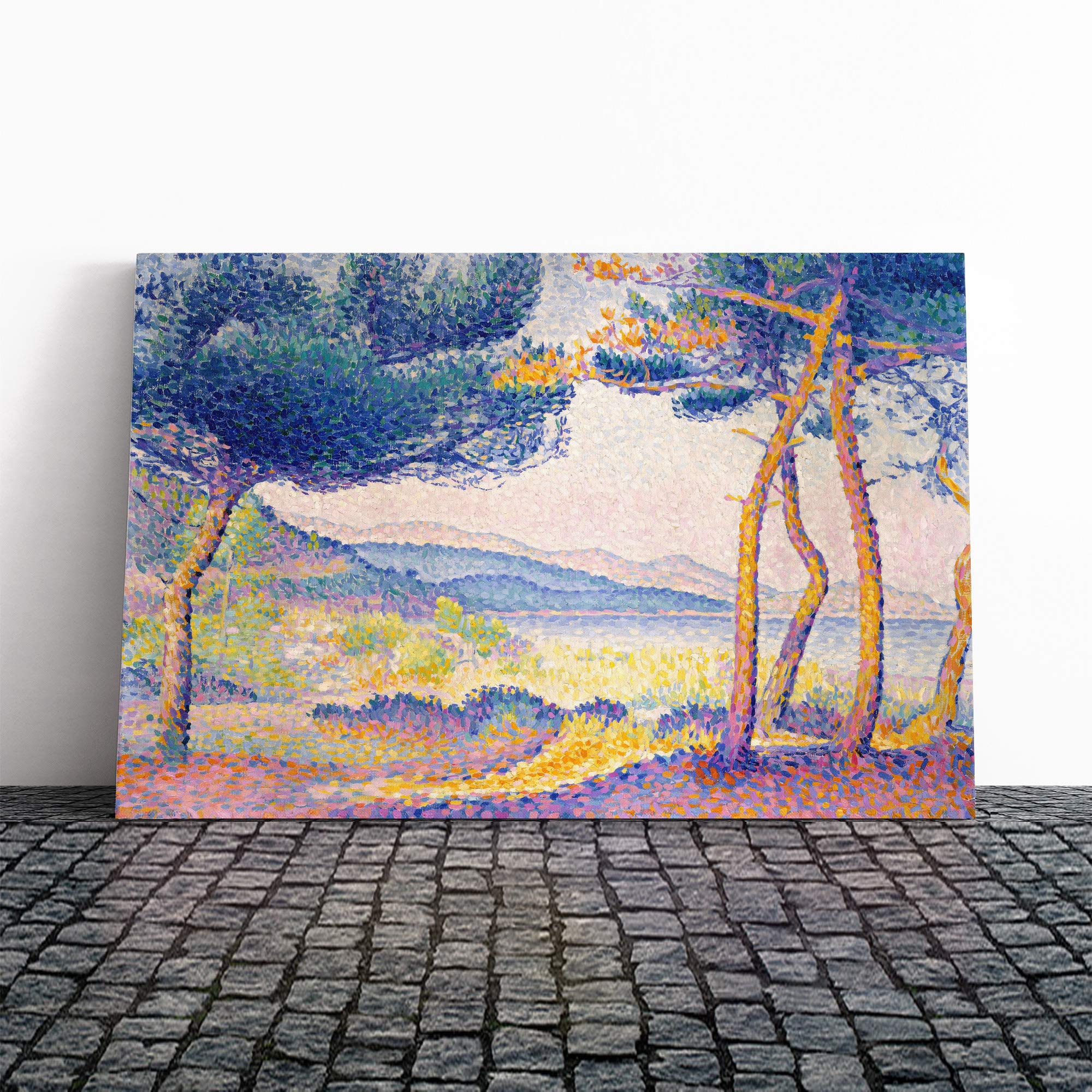 Wall Henri-Edmond Cross Art Canvas Print | Gallery Wrapped 30mm Frame Wall Art | 30x20 inches | Ready to Hang | Contemporary Religious Picture | Living Room Bedroom Lounge Office