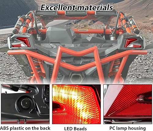 Miniatura 3 de Luces traseras LED para Can Am Maverick X3 XDS XRS Max Turbo R 2017-2025, accesorios de lente roja, luces traseras de freno trasero, kit de montaje