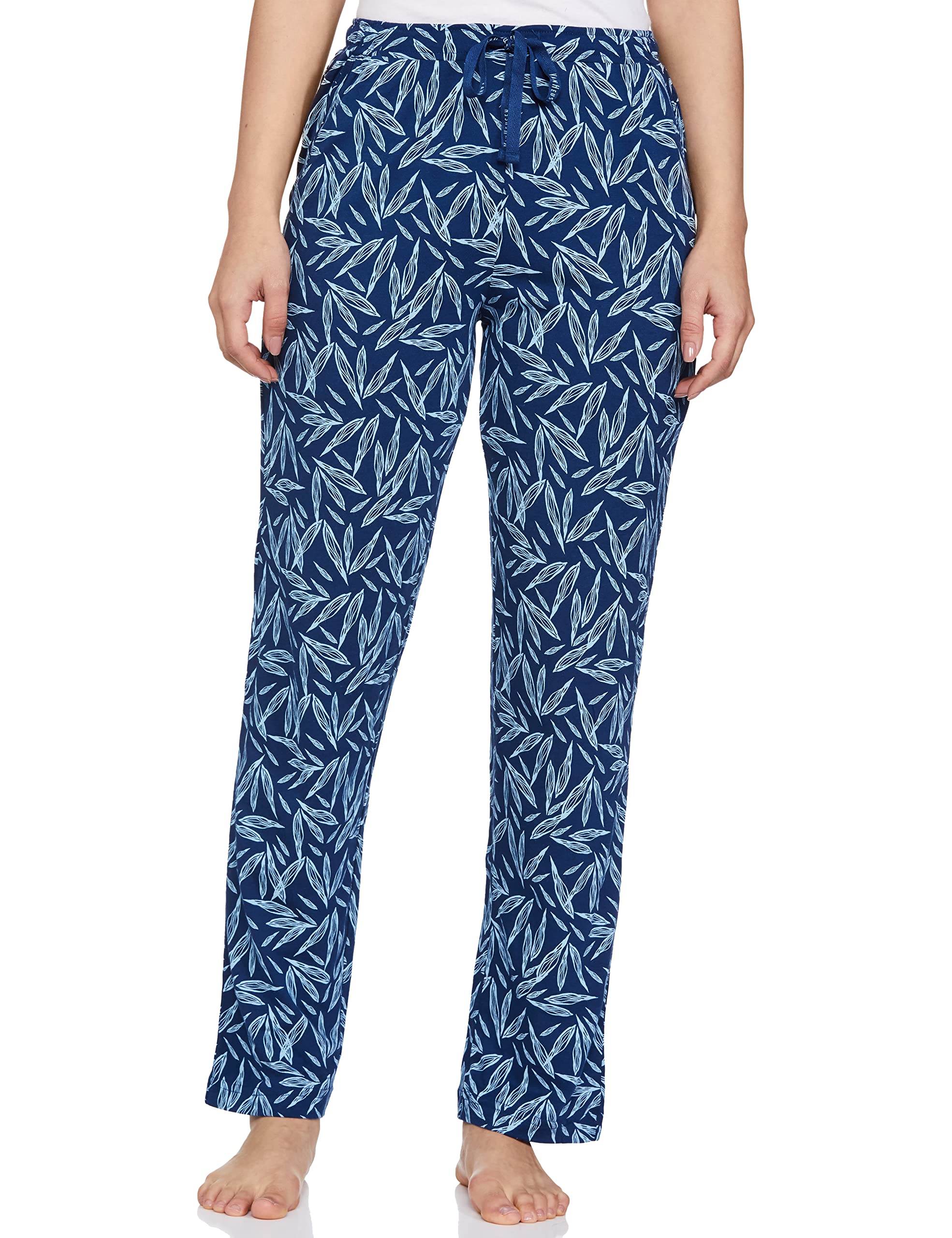 van heusen Women Allover Print Lounge Pants - Modal Cotton - Functional Pocket, Ultra Soft, Drawstring Waist_55307_Blue Bud_M-picture-47