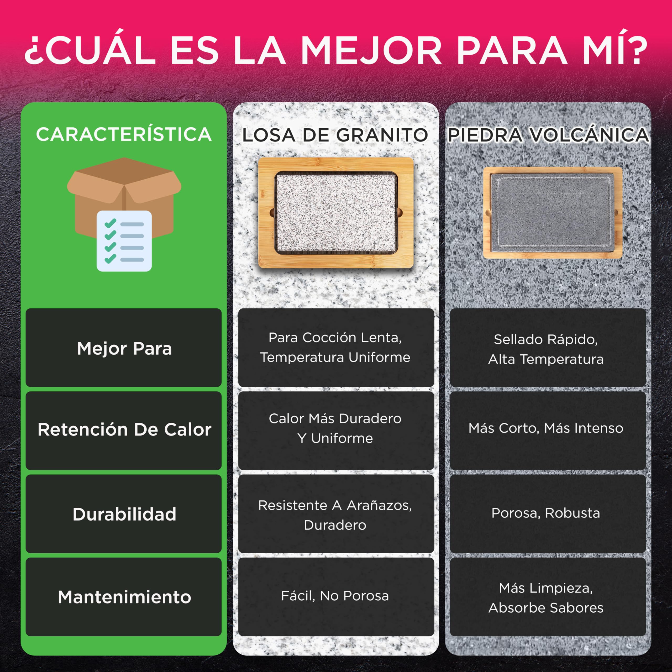 Nutrichef juego de parrilla de piedra, Caliente, Bandeja de bambu, Con asas antideslizantes, Control de temperatura ajustable, Perfecta para carnes y verduras