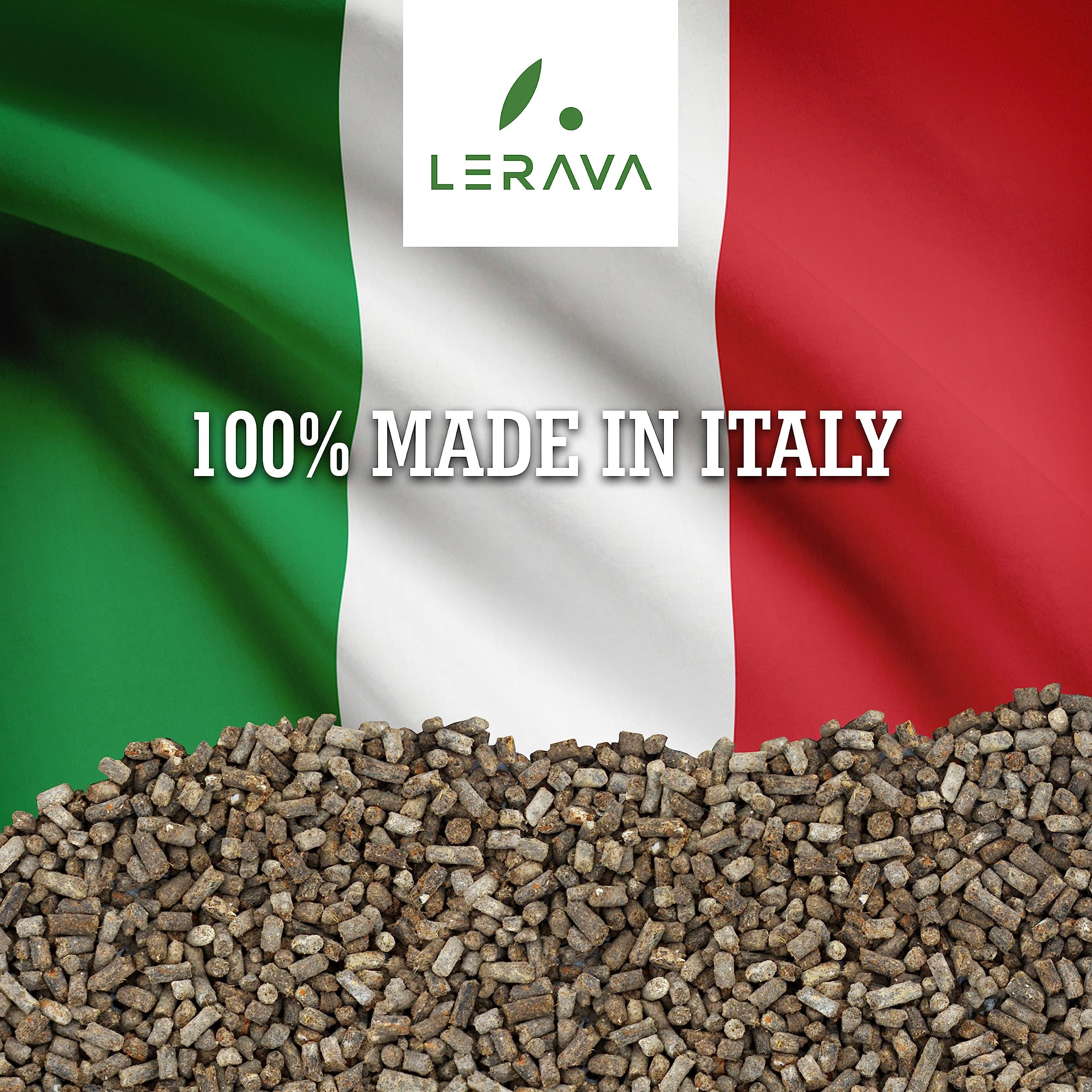 LERAVA® Engrais Rosier et Arbustes à Fleurs (800 g) - Engrais Bio Naturel - Favorise Croissance Vigoureuse et Couleurs Éclatantes - Engrais Rosier Extérieur et Plantes Fleuries - 100% Made in Italy