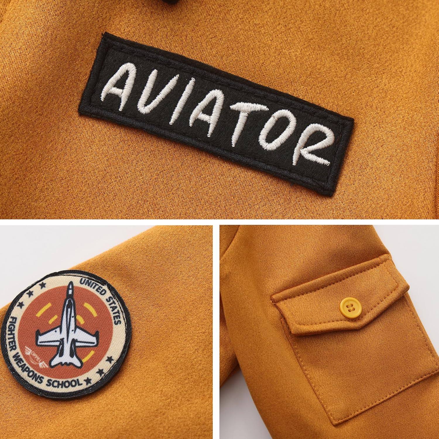 Akokvlar 9 Pcs Kids Pilot Aviator Costume Earhart Historical Costume for Girls Boys - Image 6