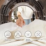 MYSKY HOME Linen Curtains for Living Room, Natural Semi Sheer Curtains & Drapes 84 Inches Length 2 Panels Set Farmhouse Country Boho Style Back Tab Draperies for Sliding Glass Door, 50" Wide, Linen