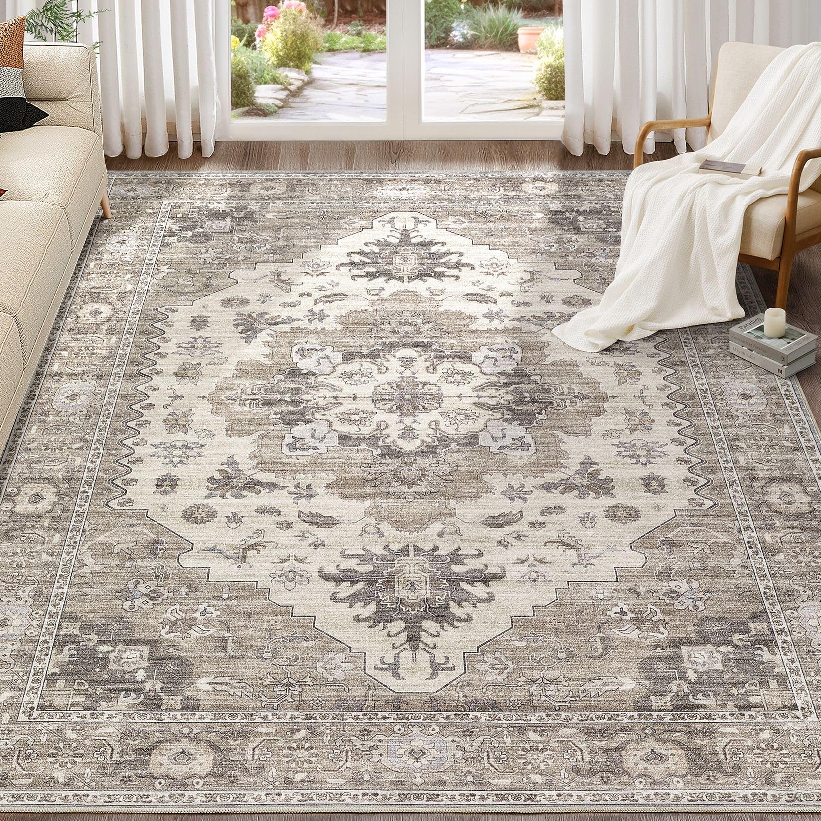 EIEIHOUSE 7x10 Vintage Rug