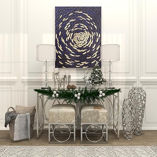 Miniatura 12 de CosmoLiving by Cosmopolitan - Portavelas decorativo de metal de aluminio abstracto, juego de 3 candelabros de 12 pulgadas, 10 pulgadas, 8 pulgadas