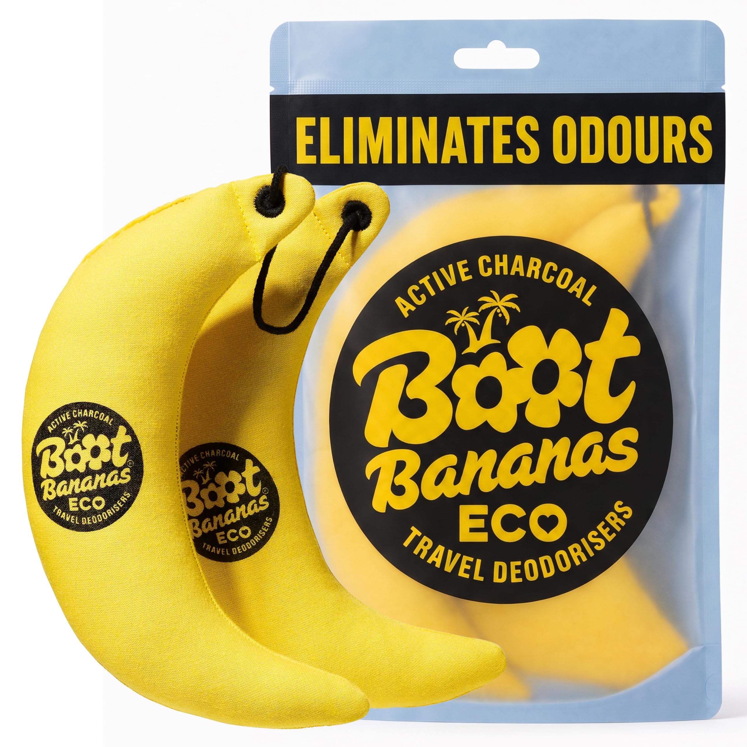 Boot Bananas Eco Travel Deodorisers, Fragrance-Free, Activated Charcoal
