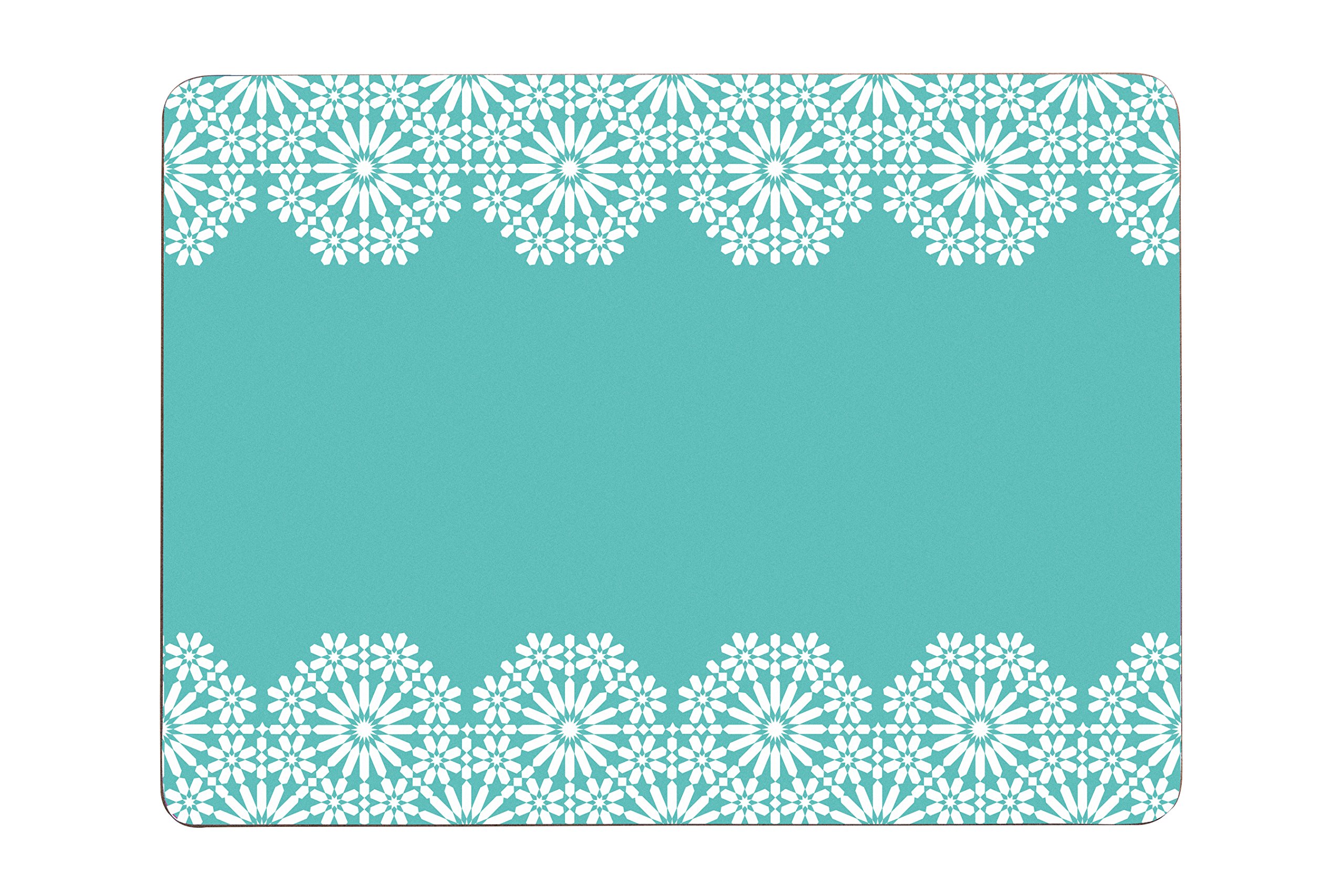 Premier Housewares Garland Placemats - Set Of 4 White/Blue