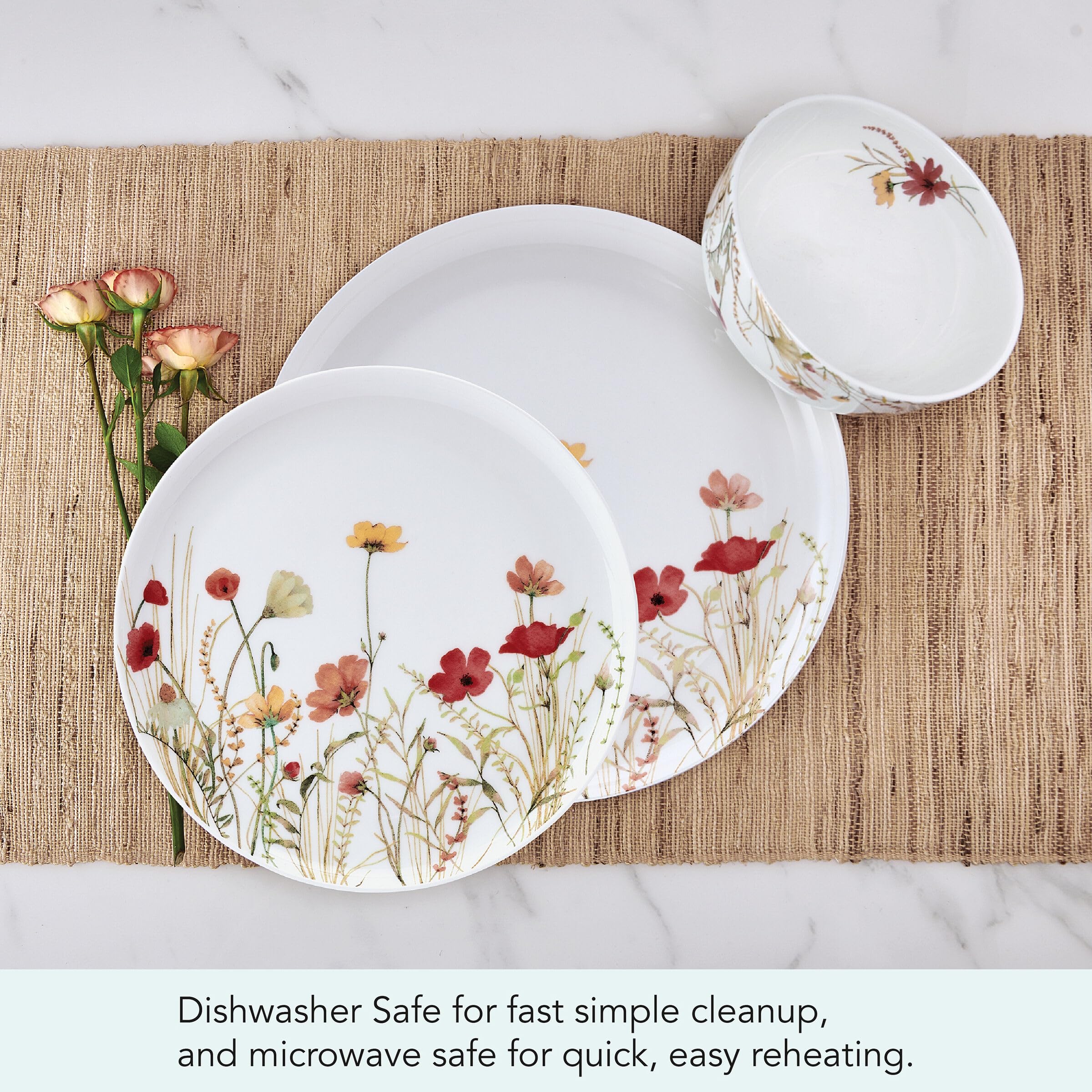 Mikasa Meadow Serenade Dinnerware Set - Floral Bone China -5