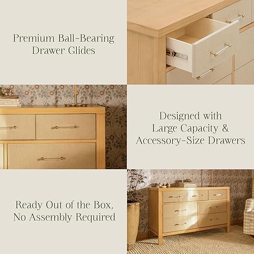 Miniatura 4 de Namesake Eloise 7-Drawer Baby Dresser for Nursery - GREENGUARD Gold Certified - Assembled Double Chest of Drawers for Kids, Boys & Girls -