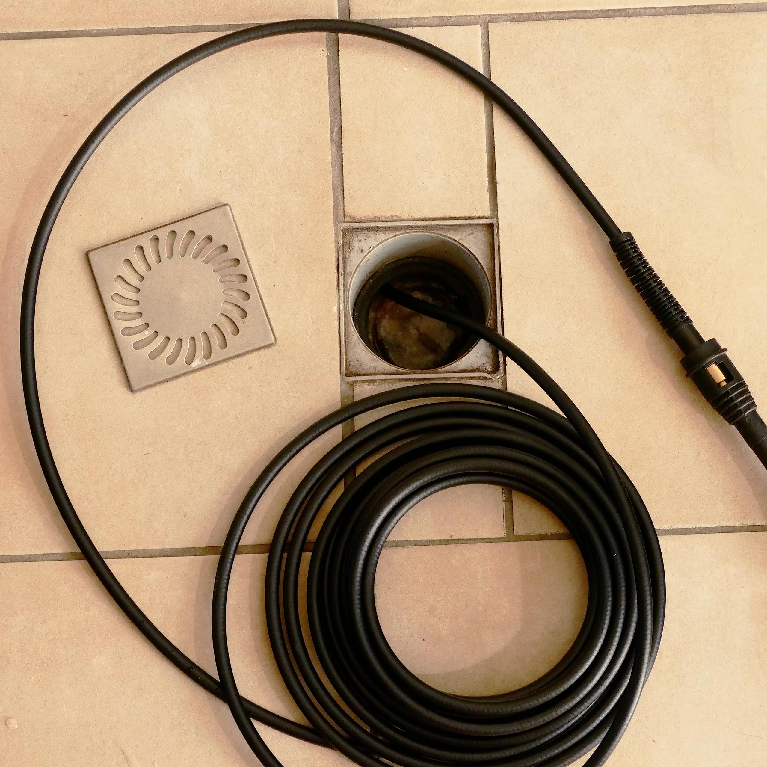 30 Meter Rohrreinigungsschlauch Set für Hochdruckreiniger mit D12 DN12 Stecksystem kompatibel mit KEW Nilfisk Kränzle bully k1152 k2000 serie uvm…