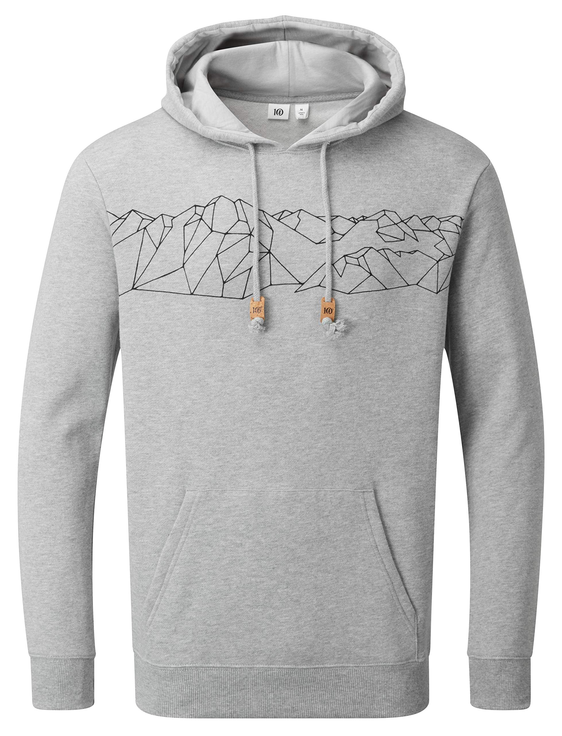 Geo Mountain Classic Hoodie Mens, Hi Rise Grey Heather