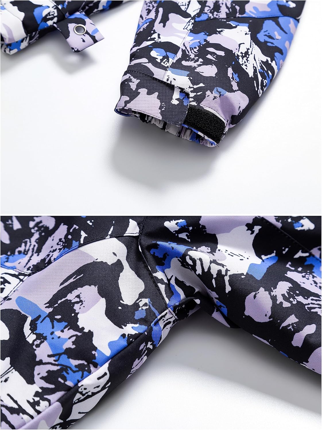 Pursky Boy's Waterproof Ski Jacket Kids Winter Snow Coats Fleece Raincoats Parka - Image 6