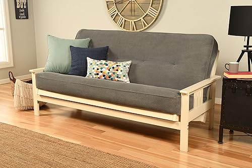 MFD Futón Montana, Verde, Tela Madera, Colchón Marmont Thunder