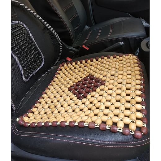 Beige Wooden Beads Acupressure Mat Small