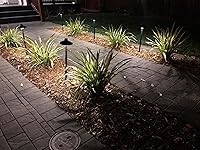 Vista 1 de MarsLG ALS1 - Luz de aluminio de bajo voltaje para camino y área con pantalla de 6.5 pulgadas y vástago de 18 pulgadas en acabado negro, pico