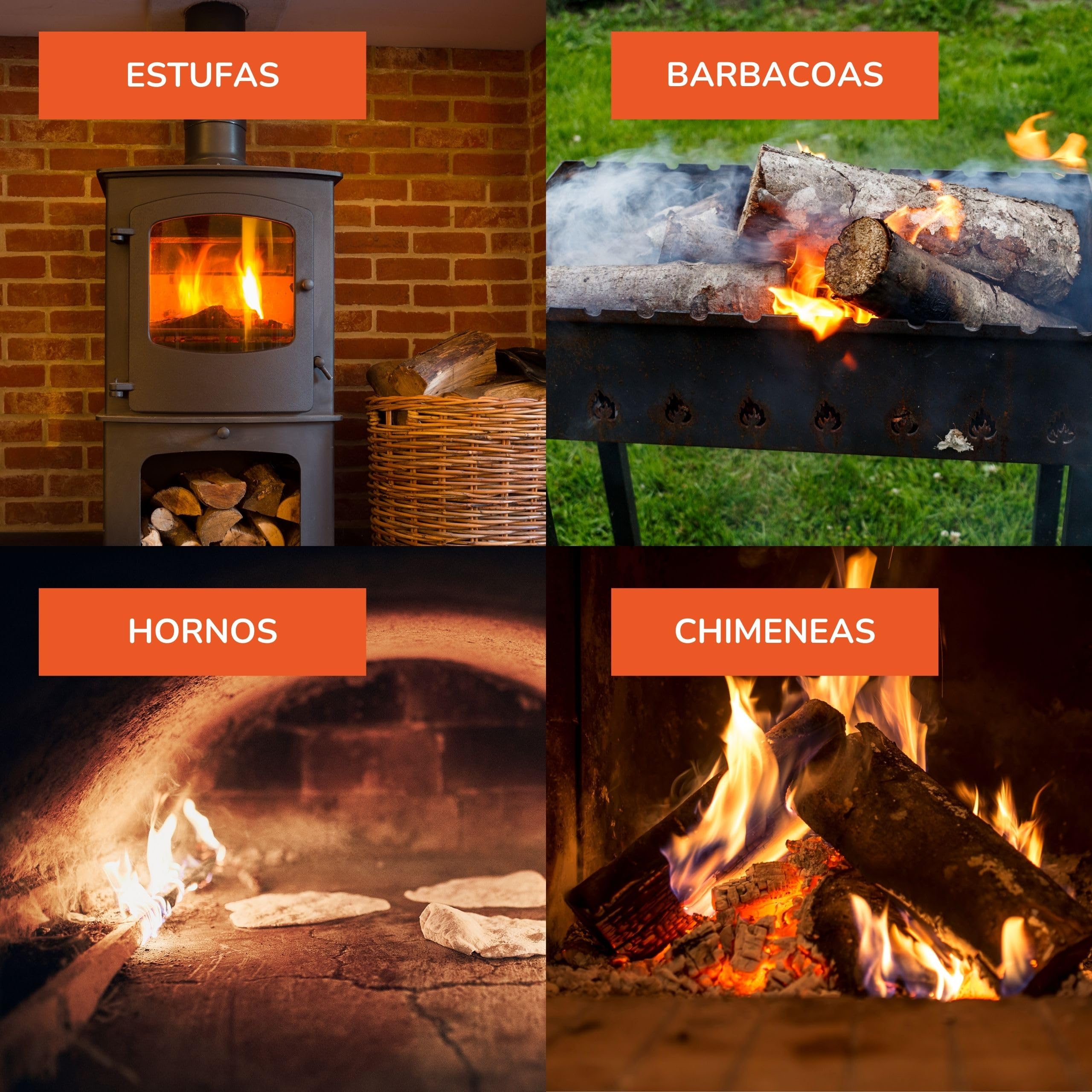 Leña de Olivo 25kg – Leña para Chimenea, Estufa, Barbacoa, Horno – Troncos de Madera para Chimenea – Aroma Agradable para Hogar – Alto Poder Calorífico - Poda Controlada España (25 kg)