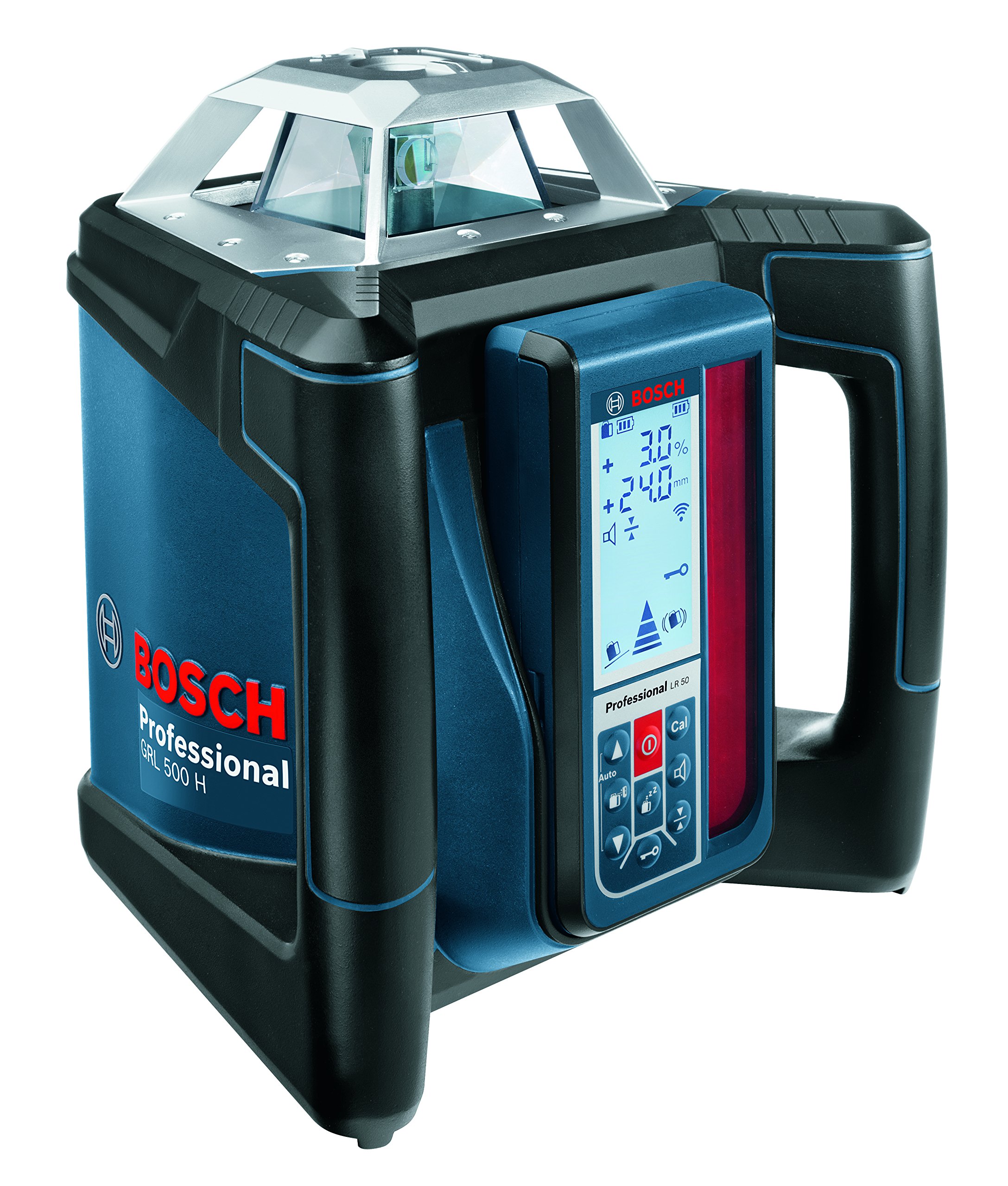 Bosch Professional 06159940EE GRL 500 H + LR 50 + Receiver Bracket + BT170HD + GR240, Blue
