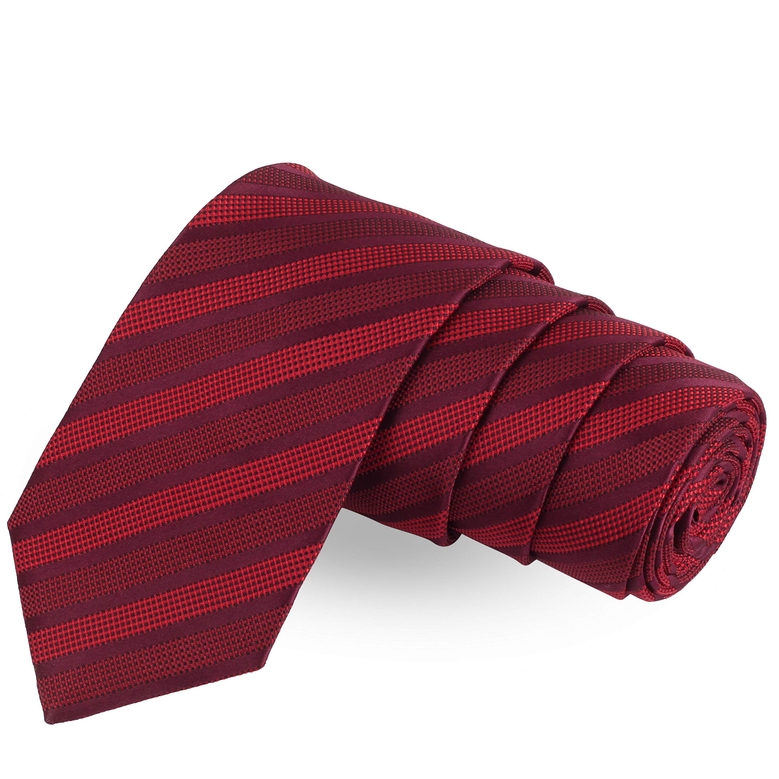 peluche Red Rush Red Colored Microfiber Necktie For Men-picture-33