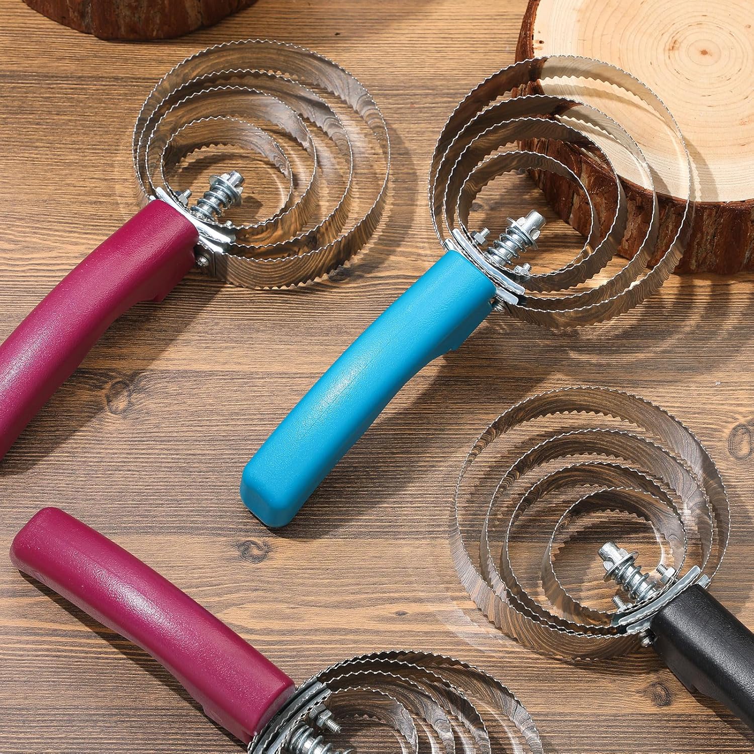 Yaomiao 12 Pack Reversible Curry Combs, 4 Rings Curry Comb, Metal Horse Brush Stainless Steel Horse Brush Scraper with Comfortable Grip for Cow Sheep Pet, 3 Colors