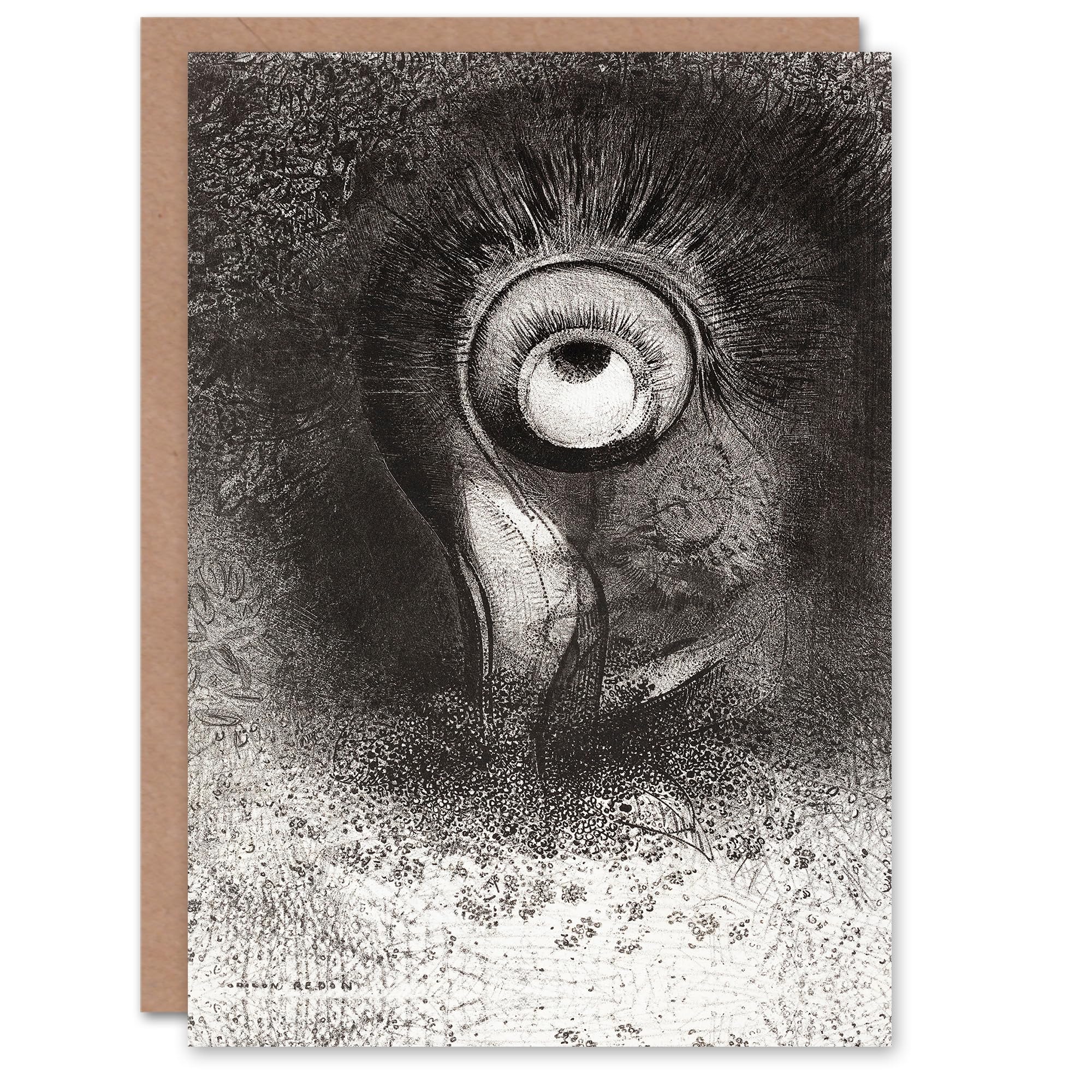 Artery8 Odilon Redon Art Card First Vision Attempted by the Flower
