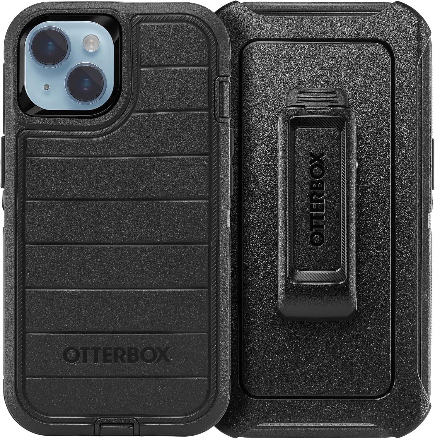OtterBox Defender Series Screenless Edition Case and Holster for iPhone 14 & iPhone 13 (ONLY), (Black)