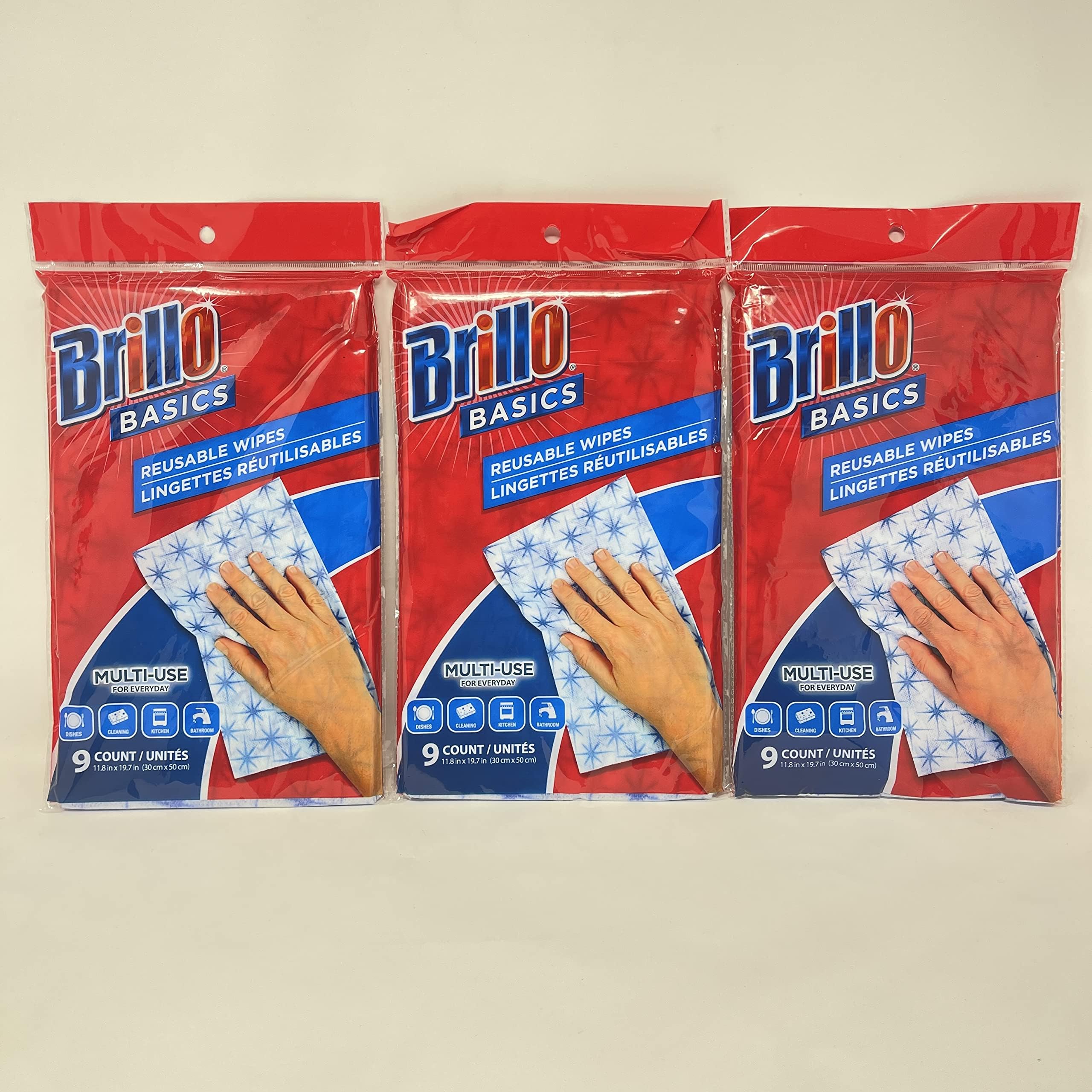 BrilloBasics Multi-Use Reusable Wipes (9-count packs) (3)