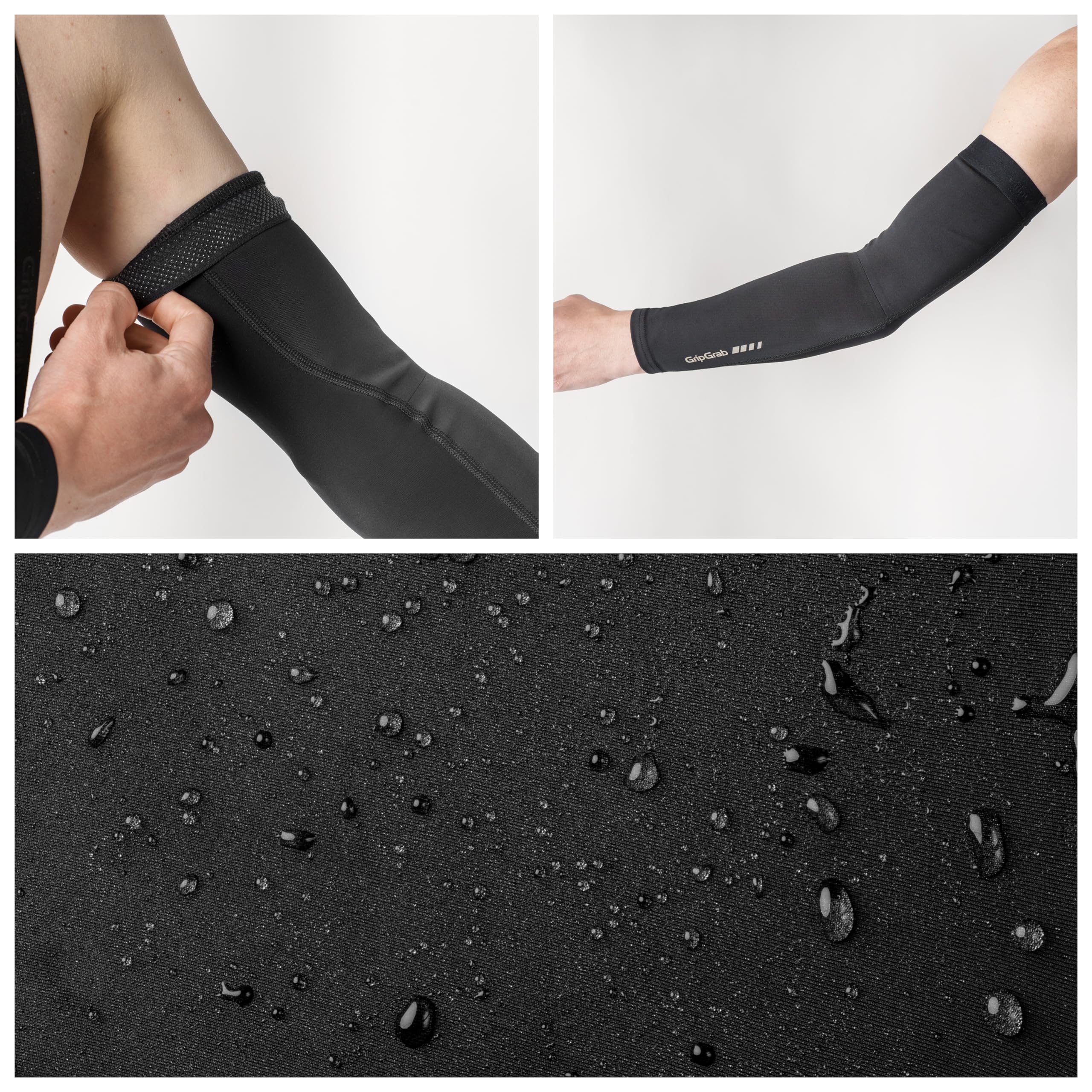 GripGrab Manguitos de Ciclismo AquaRepel 2 Resistentes al Agua Térmicas de Invierno Softshell Antideslizantes Carretera Gravel MTB