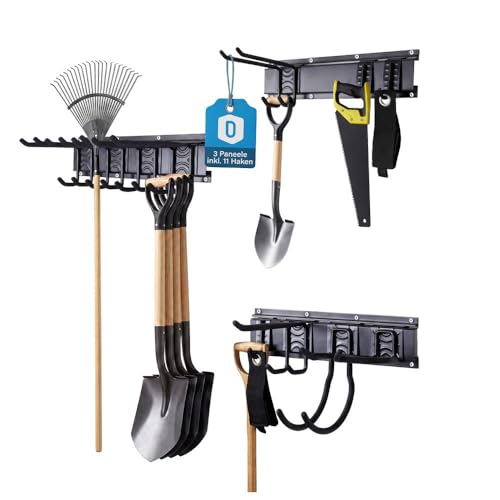 Dönges Wandhalterung Garage 3 Paneele á 40cm inkl. 11 Wandhaken JD152557 Material: Metall/Kunststoff/Breite: 3 x 40 cm