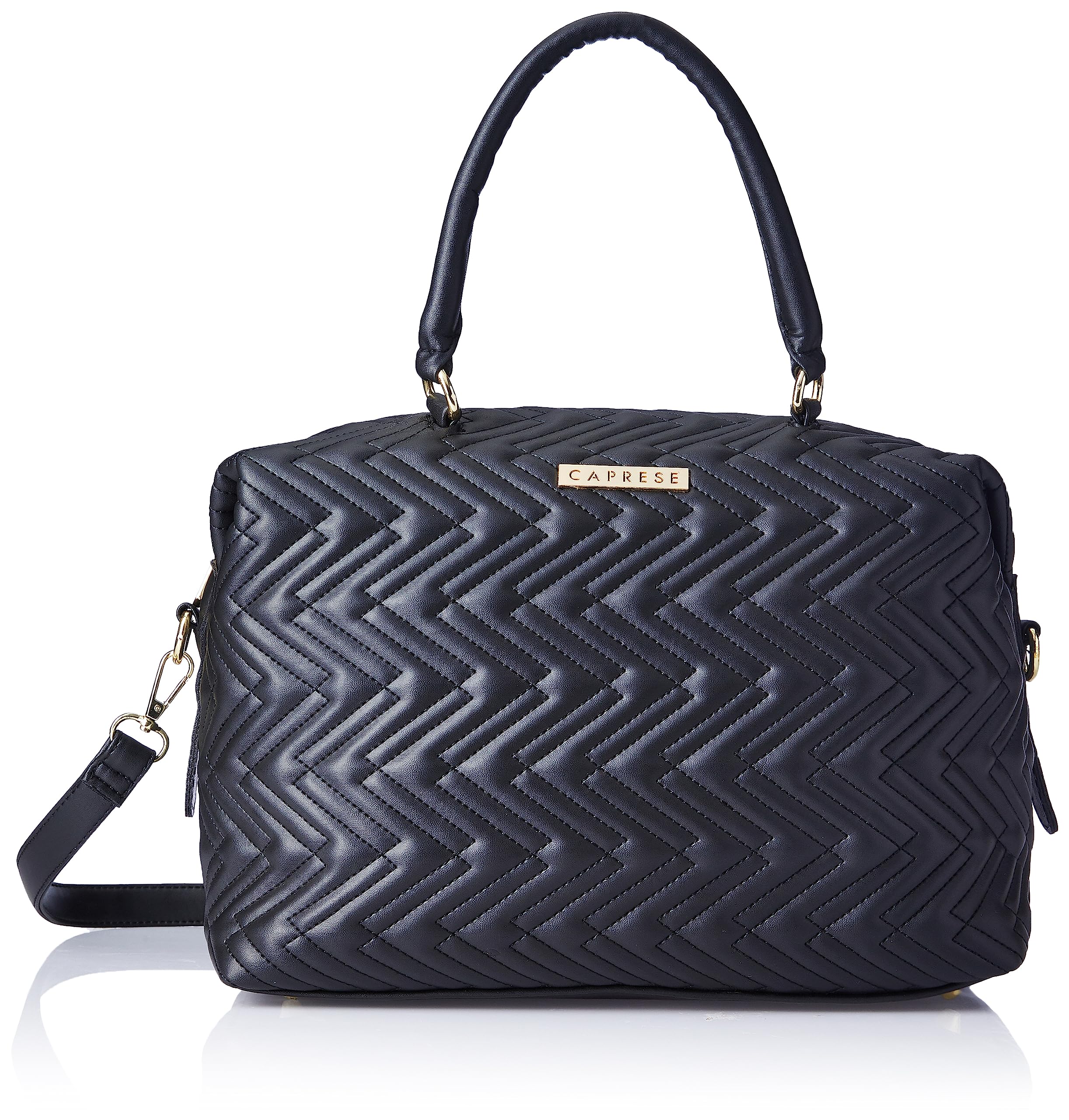 Caprese womens MAVIS S Medium BLACK Satchel (B0C3SGJH8B) Amazon Price History, Amazon Price Tracker