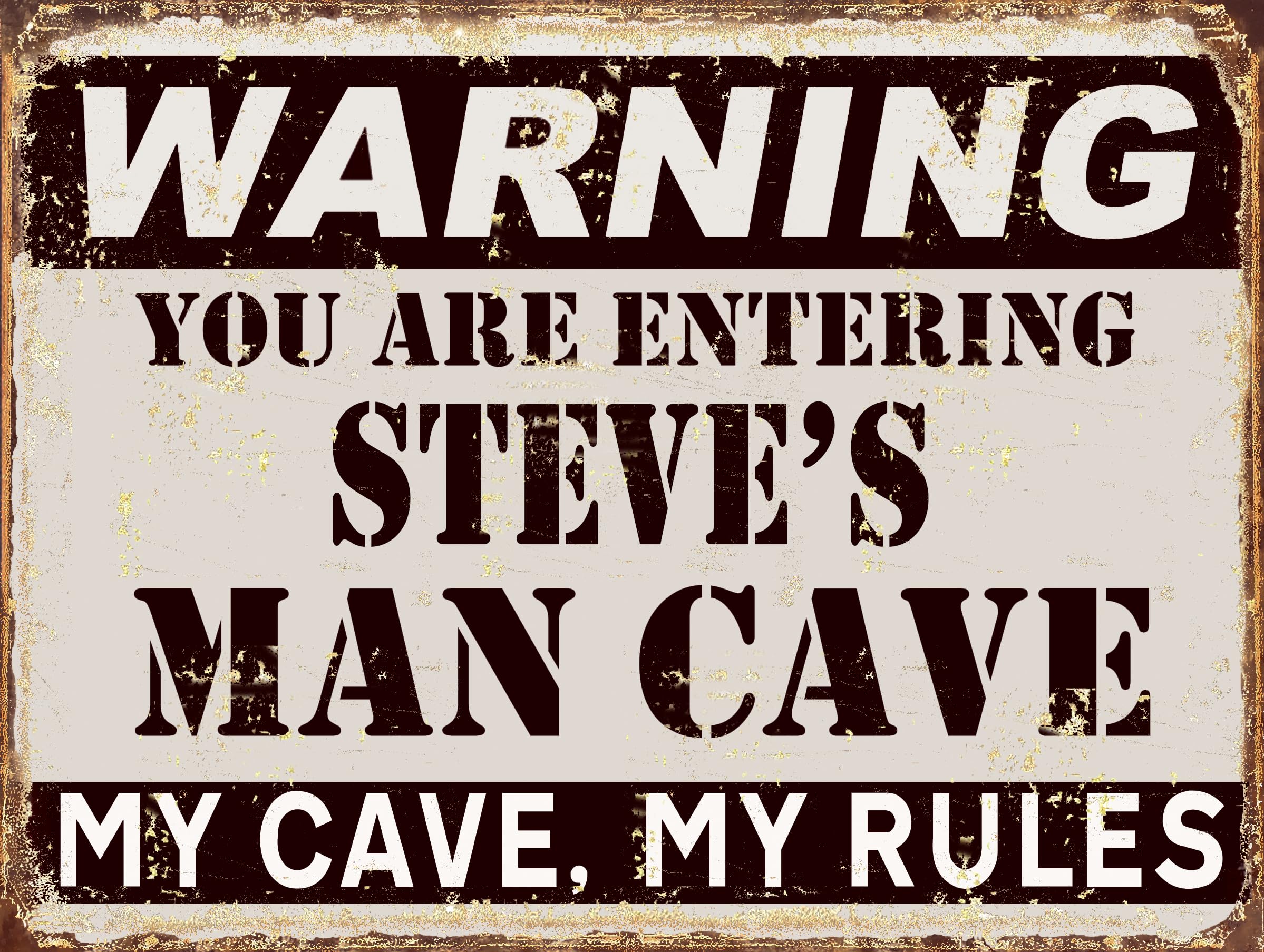 Man Cave metal retro sign (Steve's)