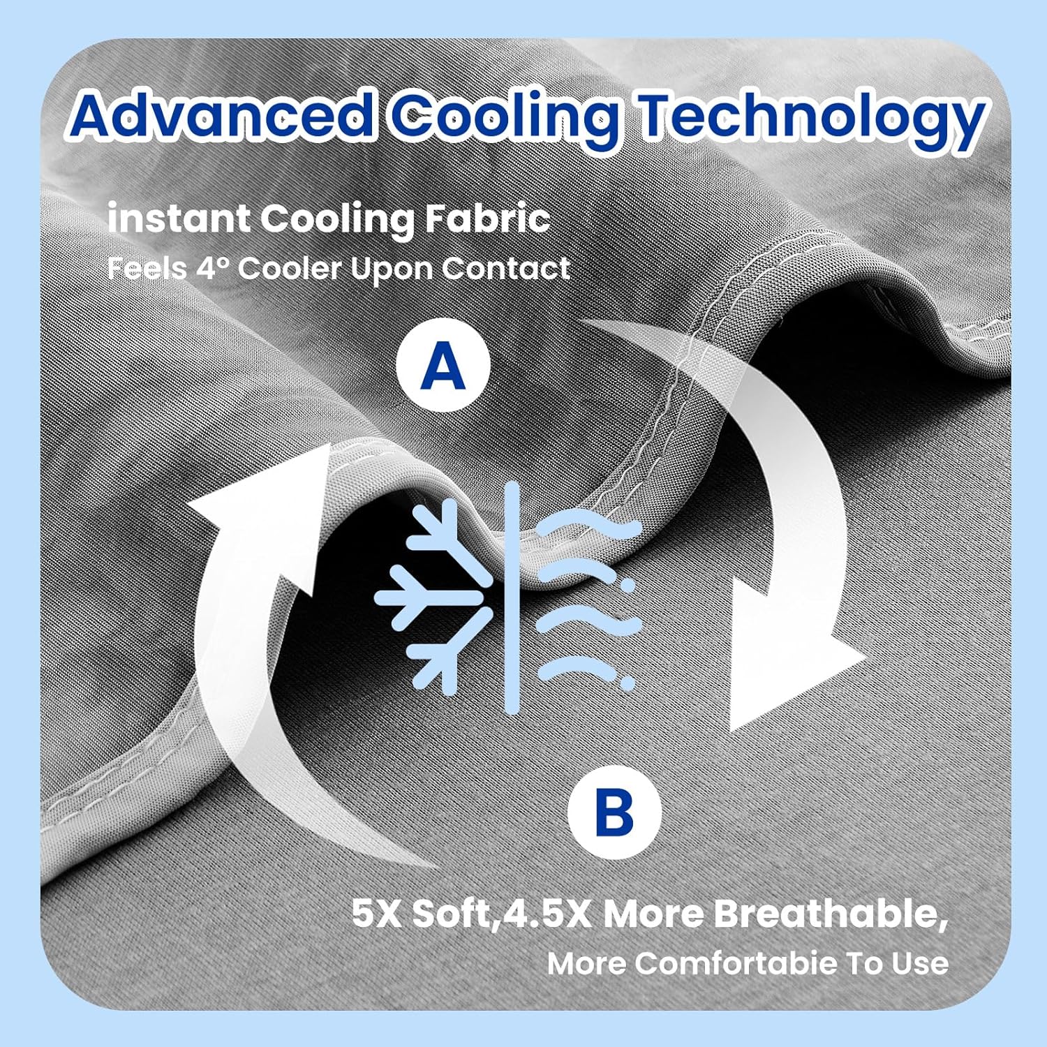 Topcee Cooling Blanket for Night Sweats Decorative Tie Dye，Absorbs Heat to Keep Cool on Warm Nights, Q-Max 0.5 Cooling Blankets for Hot Sleepers, Ultra-Cool Lightweight Blanket for Bed (Twin Size) - Image 5