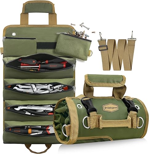 Bolsa enrollable para herramientas enrollables, bolsa de herramientas enrollable para hombres, bolsas de herramientas de lona, bolsas organizadoras