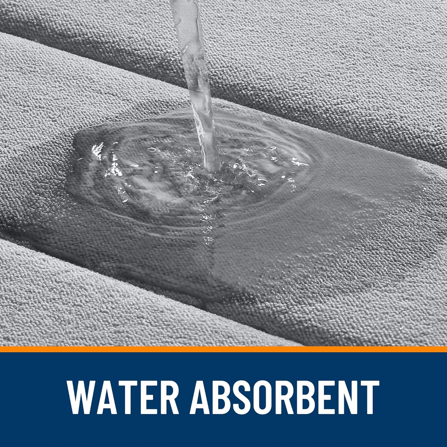 OLANLY Memory Foam Bath Mat 36x24, Super Soft Absorbent Bathroom Rugs, Quick Dry, Machine Washable Shower Floor Rugs, Bathmat Carpet, Bathroom Home Decor Accessories, Grey - Image 3