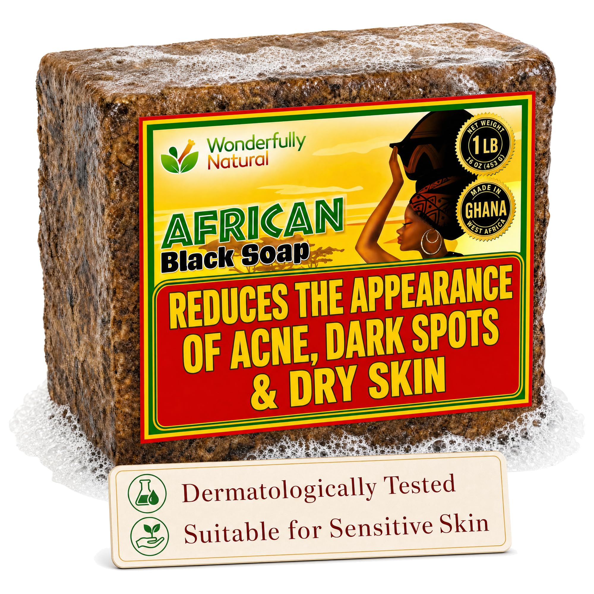 Organic African Black Soap for Acne and Dark Spots