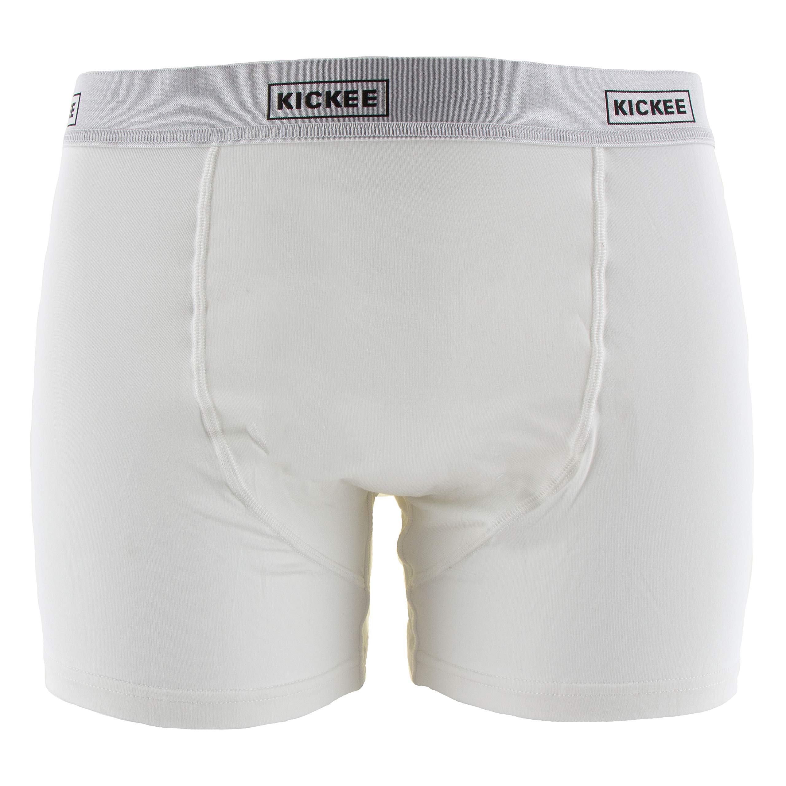 KICKEE Mens Solid Boxer Brief Natural - XL