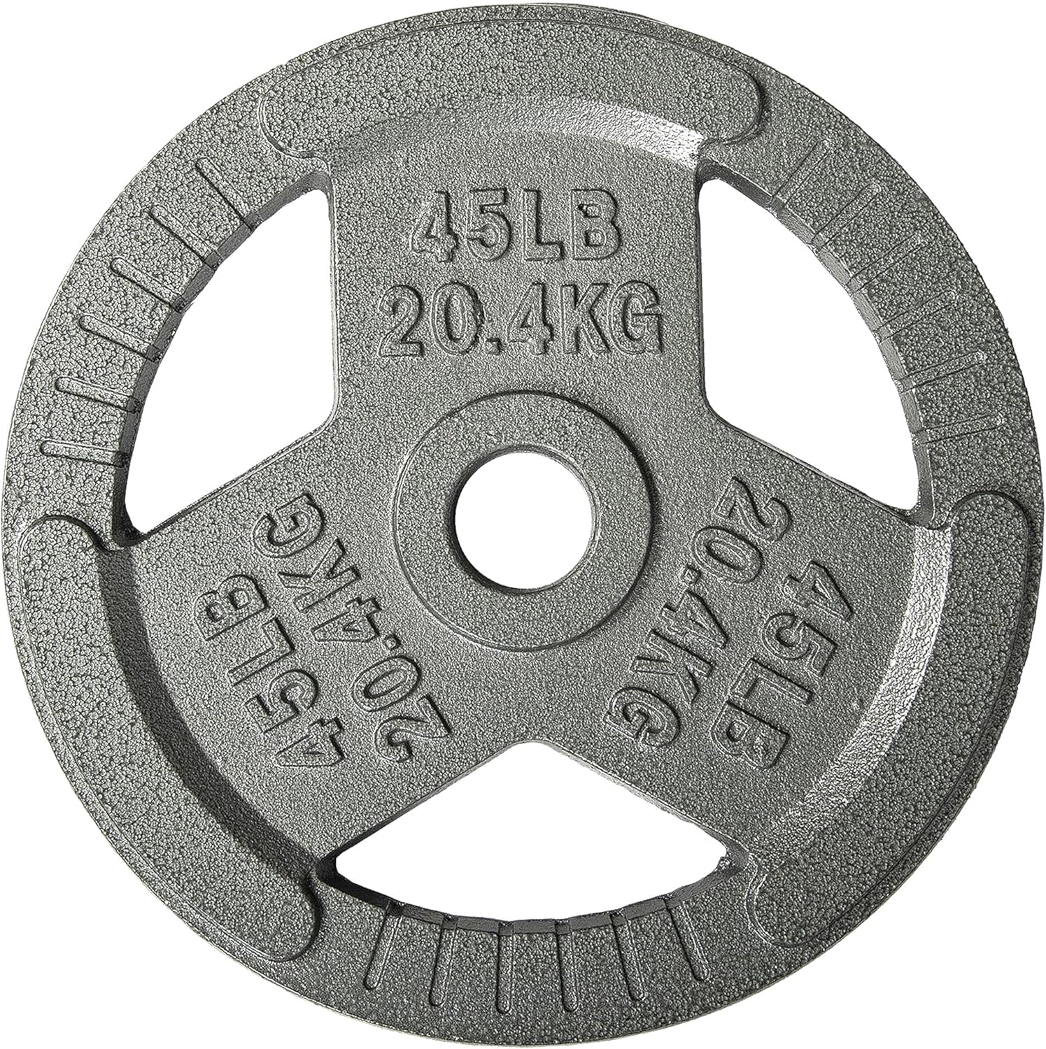 Fitvids 2 Inch Olympic Barbell Weight Plates, 2.5 LB to 45 LB Plates for Home Gym Strength Training, Triple-handle Design