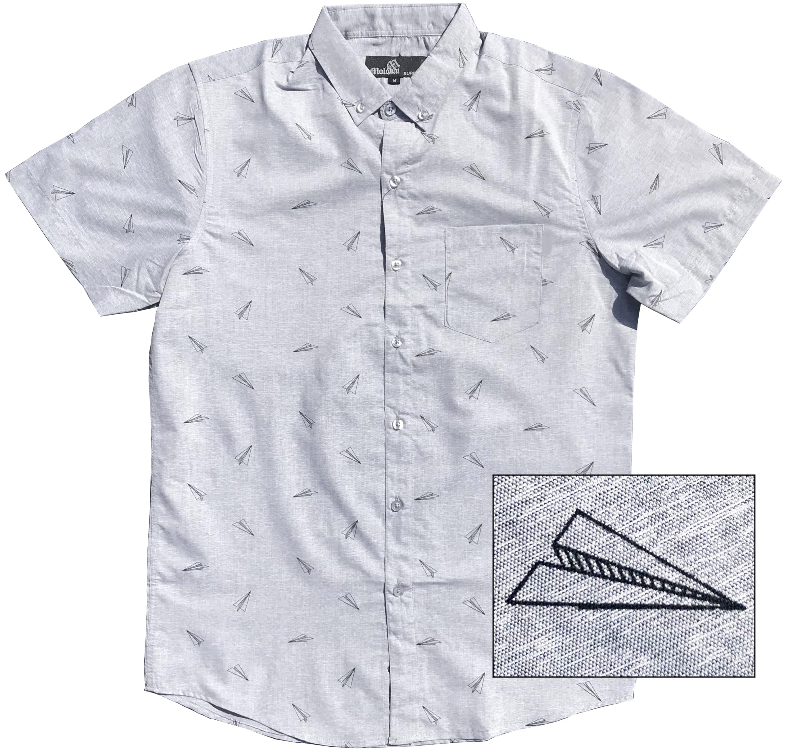 Molokai Surf Button Down Slim Fit Hawaiian Short Sleeve Shirts