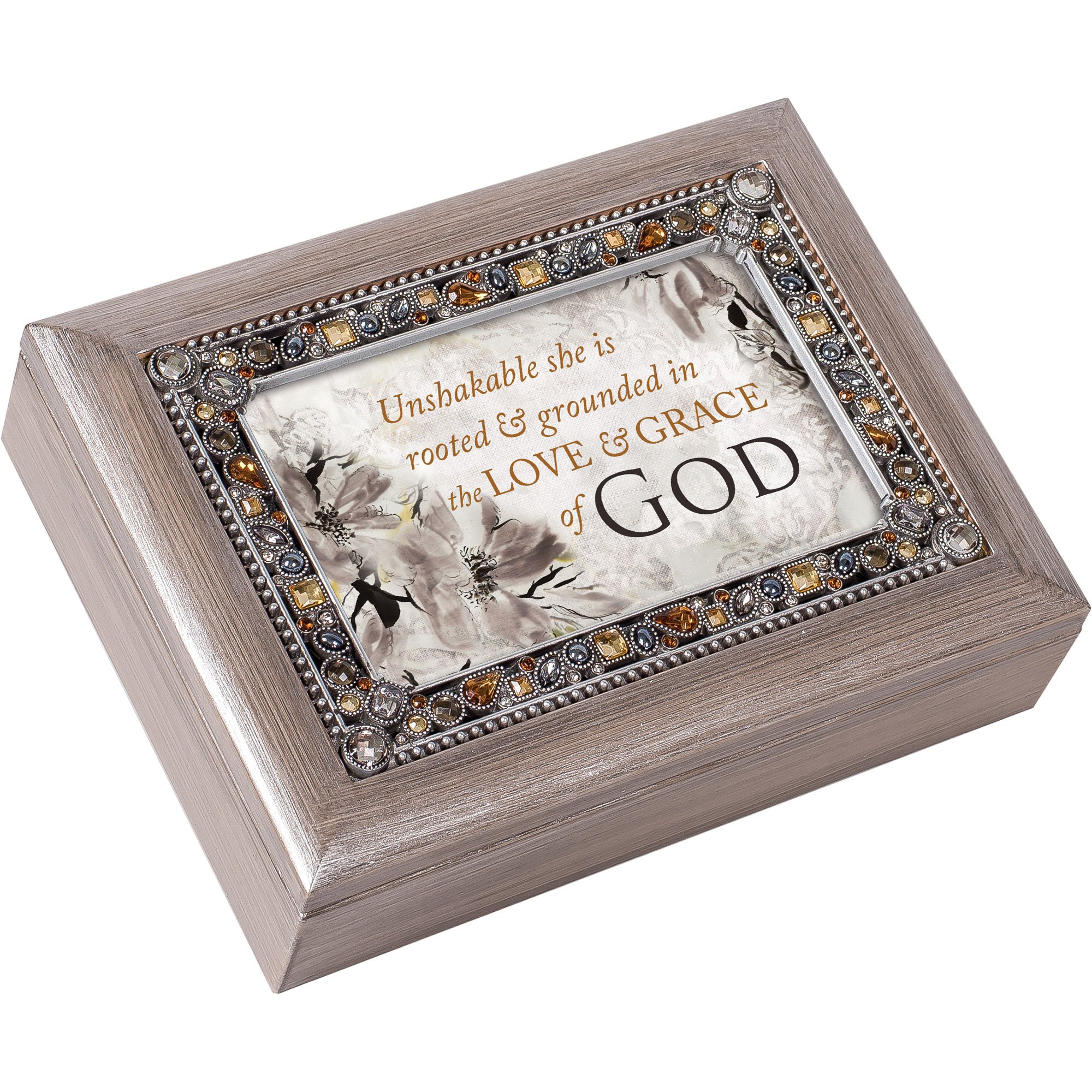 Caja de música de recuerdo de peltre Amazing Grace para regalar