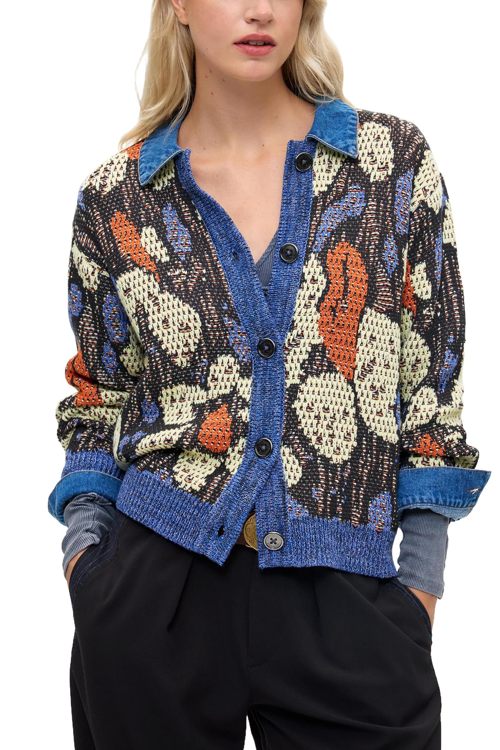 Desigual Damen JERS_vinil Sweatshirt (1er Pack)